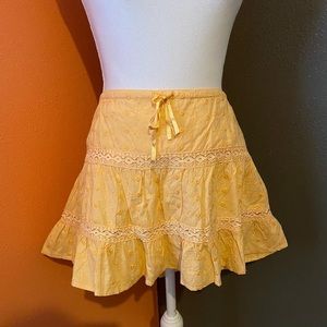 Aziz orange mini skirt size L